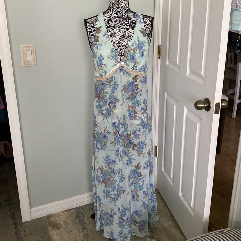 Fall 2025 On Trend: Intimates by Flora full length polyester chemise slip dress